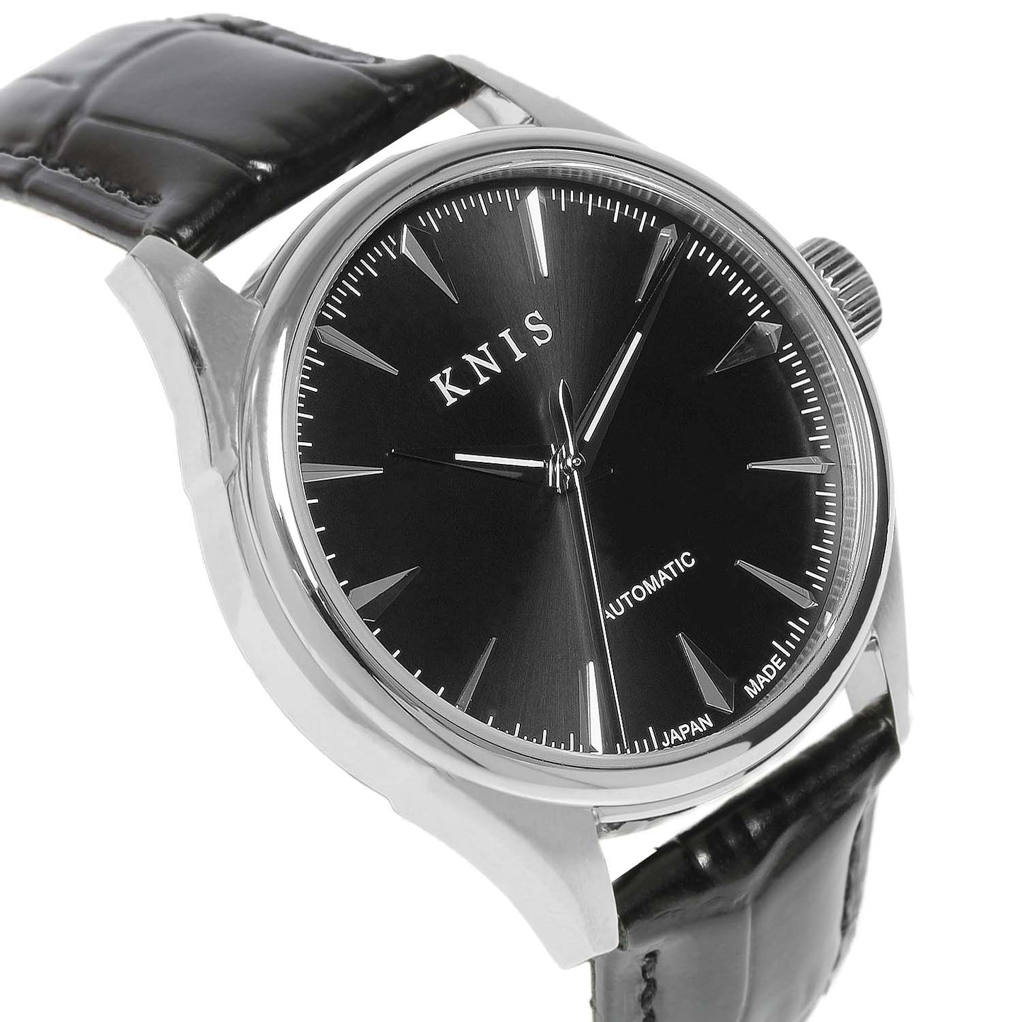 KNIS Automatic Sunray Dial Black Leather KN001-BKBKLE