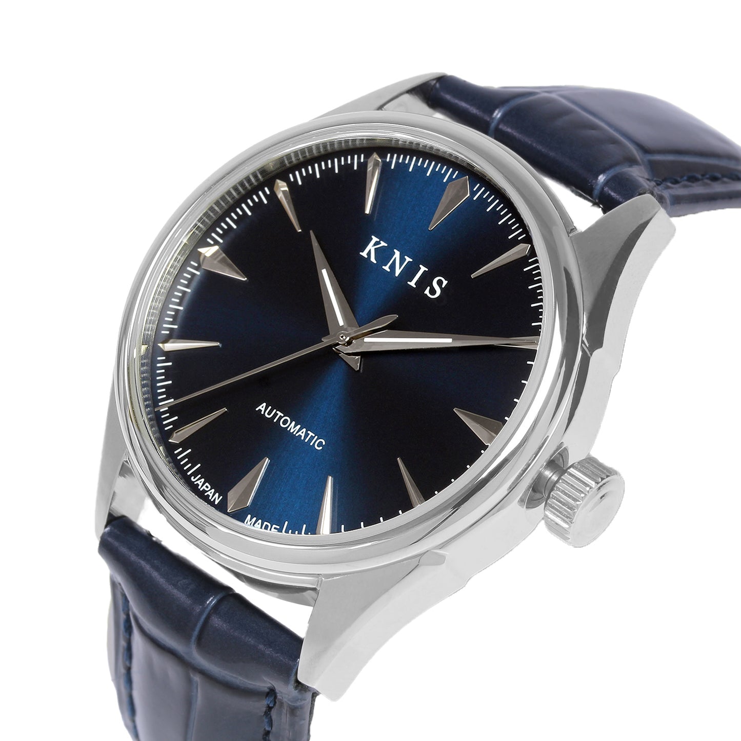KNIS Automatic Sunray Dial Deep Blue Blue Leather KN001-BLBLLE