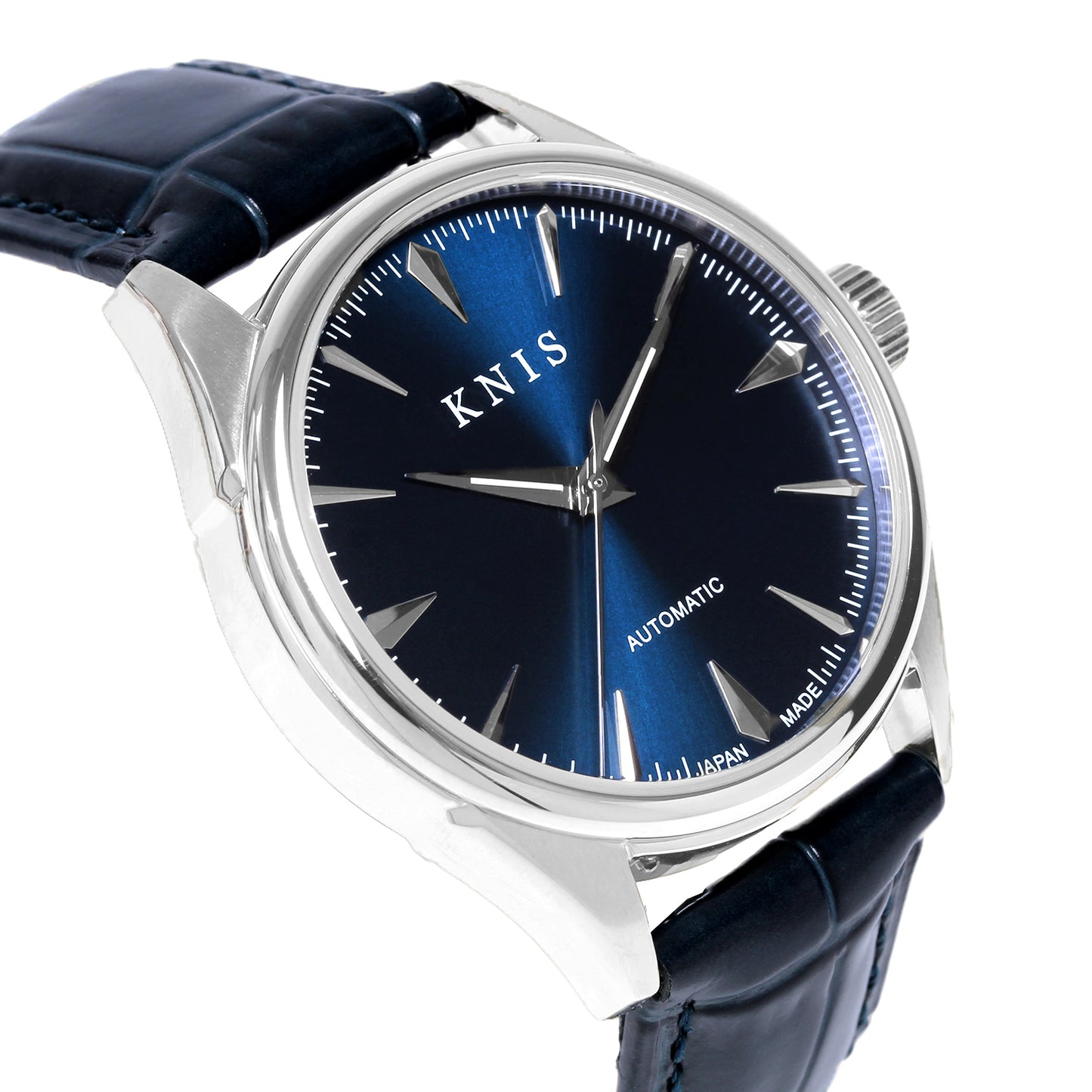 KNIS Automatic Sunray Dial Deep Blue Blue Leather KN001-BLBLLE