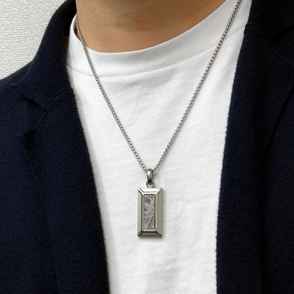 KNIS Meteorite Necklace Stainless Steel Plate KN-NC001-MT