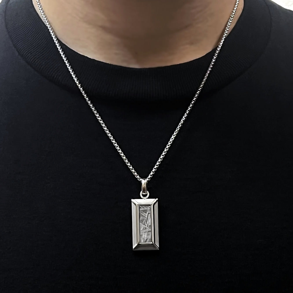 KNIS Meteorite Necklace Stainless Steel Plate KN-NC001-MT