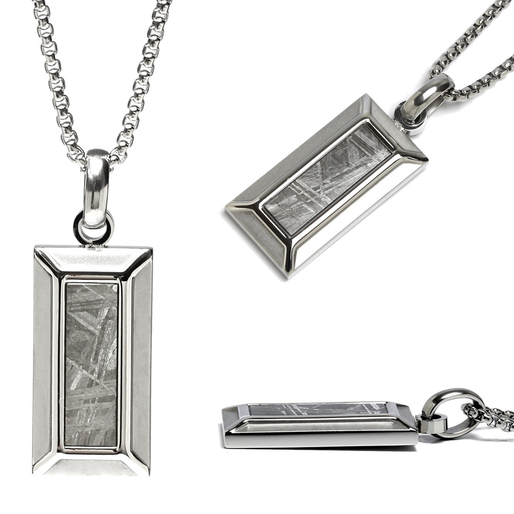 KNIS Meteorite Necklace Stainless Steel Plate KN-NC001-MT