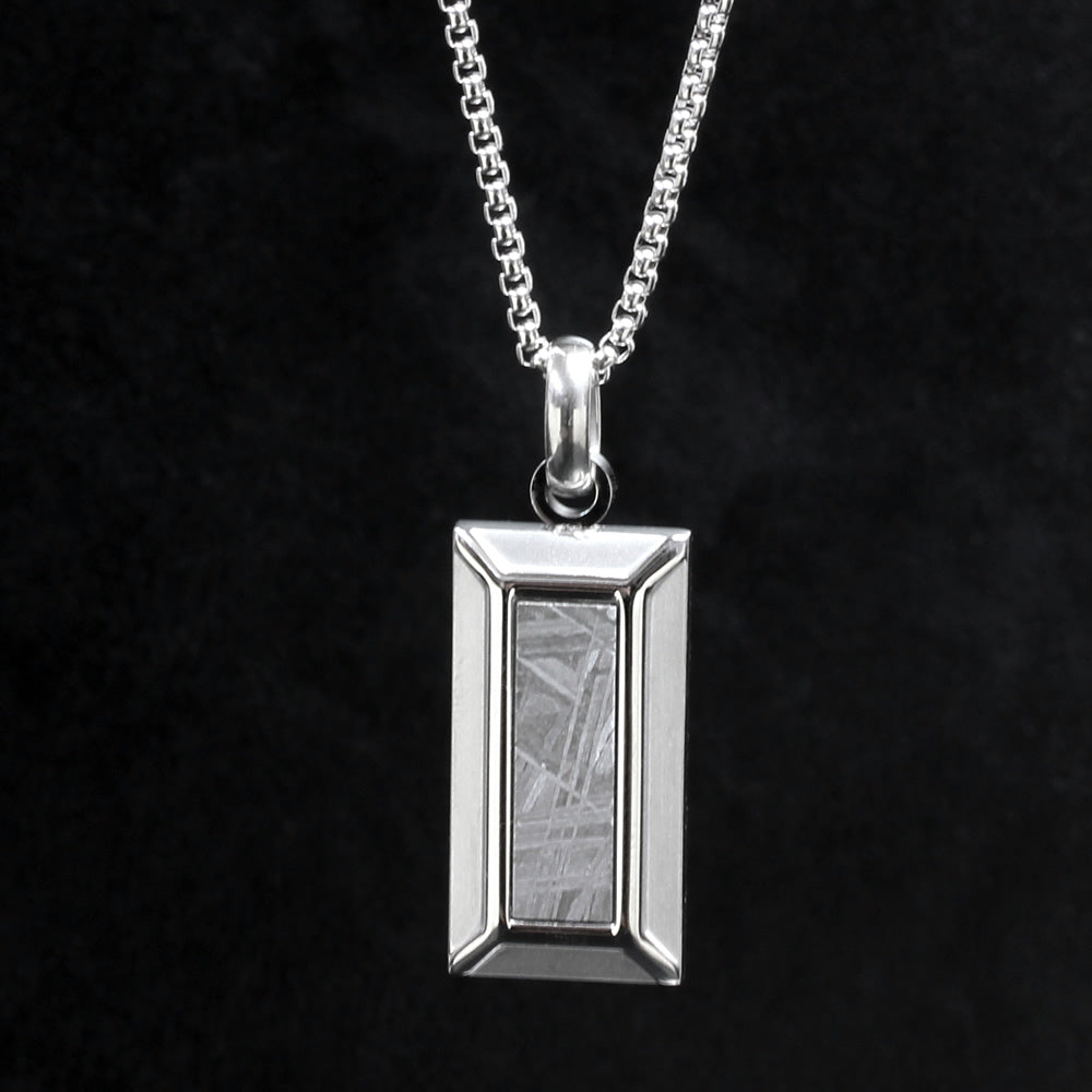 KNIS Meteorite Necklace Stainless Steel Plate KN-NC001-MT