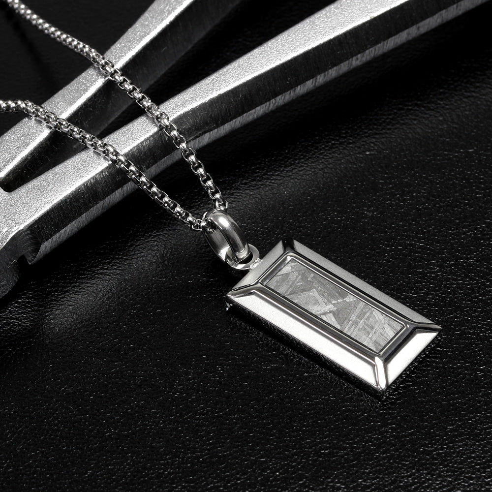 KNIS Meteorite Necklace Stainless Steel Plate KN-NC001-MT
