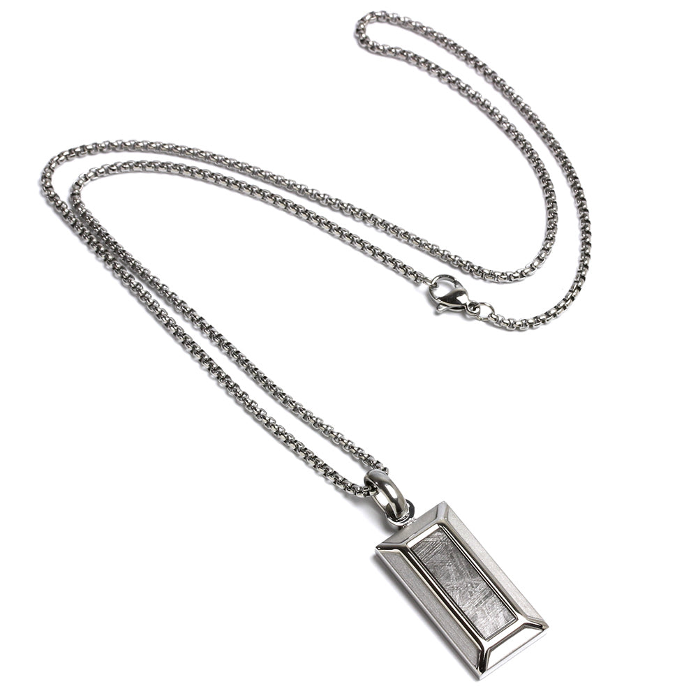 KNIS Meteorite Necklace Stainless Steel Plate KN-NC001-MT