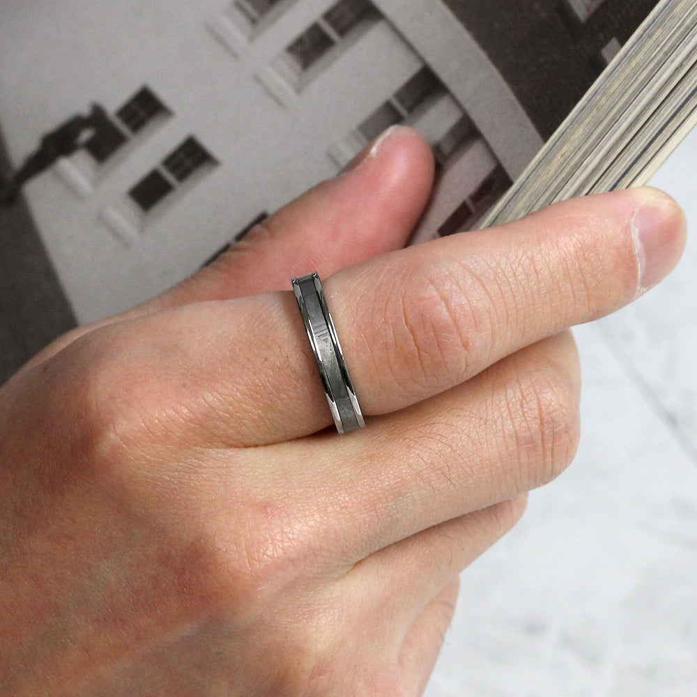 KNIS Meteorite Ring Stainless Steel KN-RG001-MT