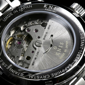 KNIS Automatic Sunray Dial Black Leather KN001-BKBKLE