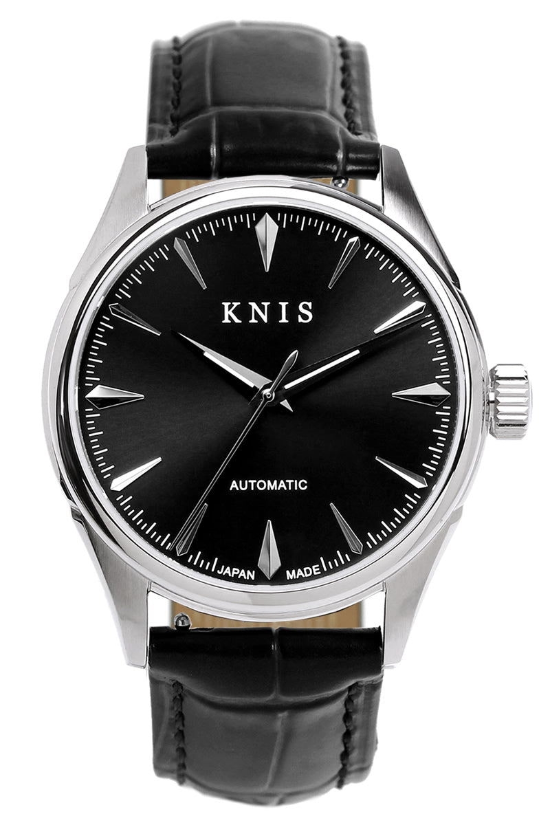 KNIS Automatic Sunray Dial Black Leather KN001-BKBKLE