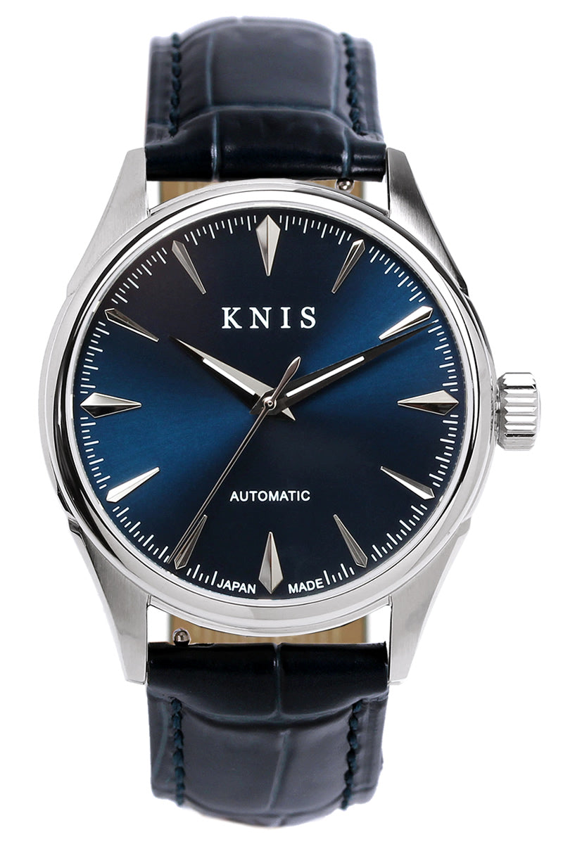KNIS Automatic Sunray Dial Deep Blue Blue Leather KN001-BLBLLE