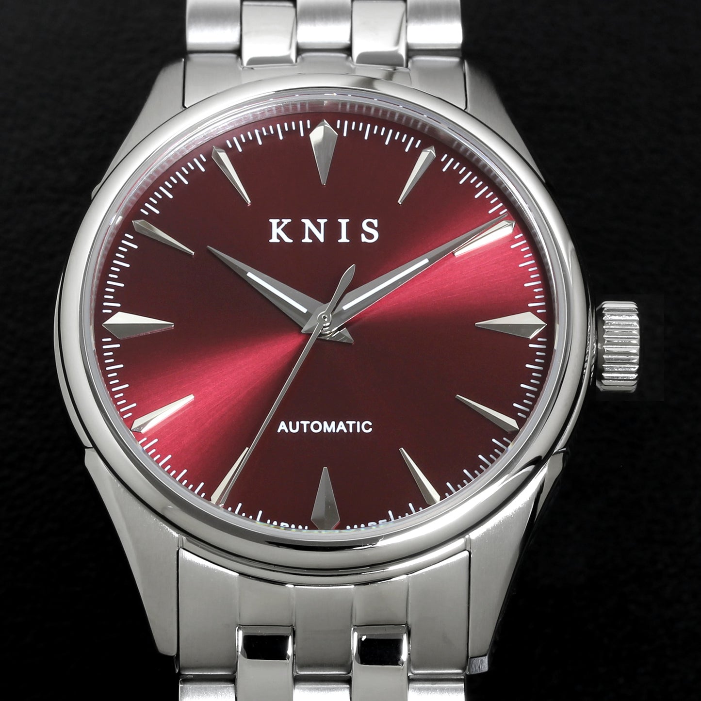 KNIS Automatic Sunray Dial Wine Red KN001-RD