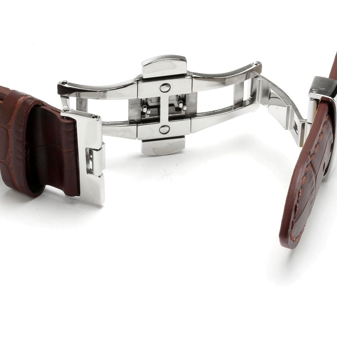 KNIS Automatic Sunray Dial Wine Red Brown Leather KN001-RDBRLE