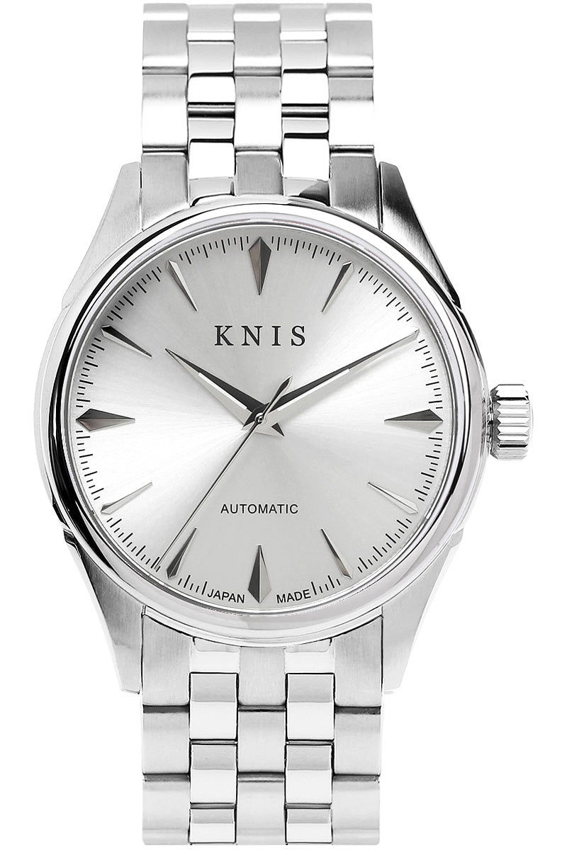 KNIS 自動巻き サンレイダイアル ホワイトシルバー KN001-WH KNIS Automatic Sunray Dial White Silver KN001-WH