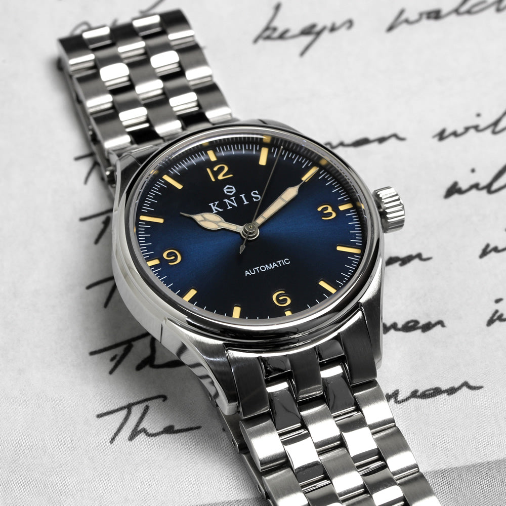 KNIS Automatic Retro Modern Super Luminova Blue KN002-BL
