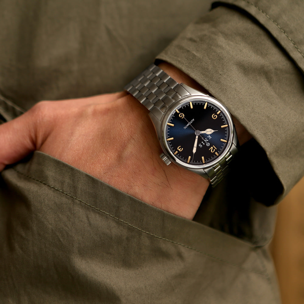 KNIS Automatic Retro Modern Super Luminova Blue KN002-BL