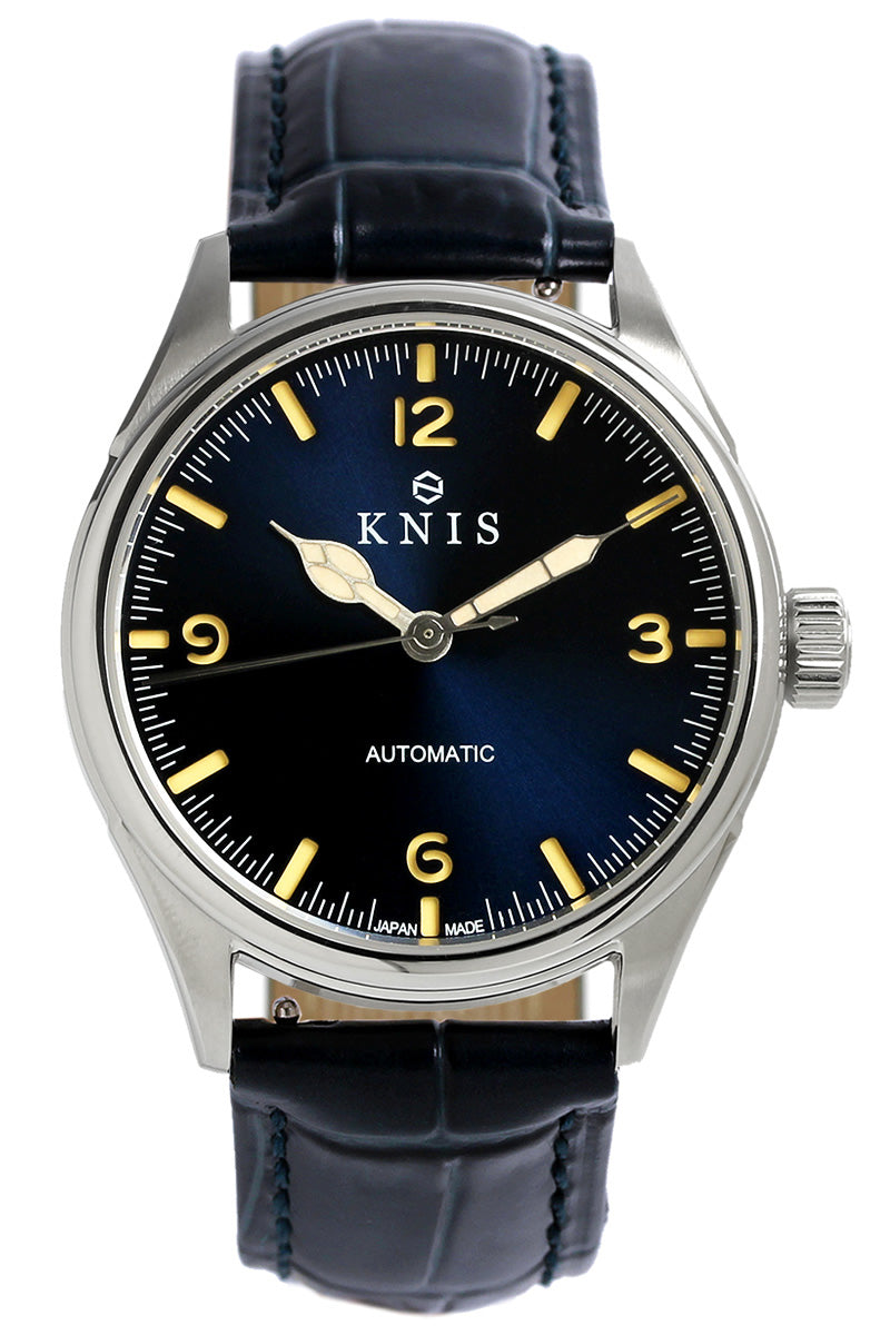 KNIS Automatic Retro Modern - Blue Dial with Blue Leather Strap KN002-