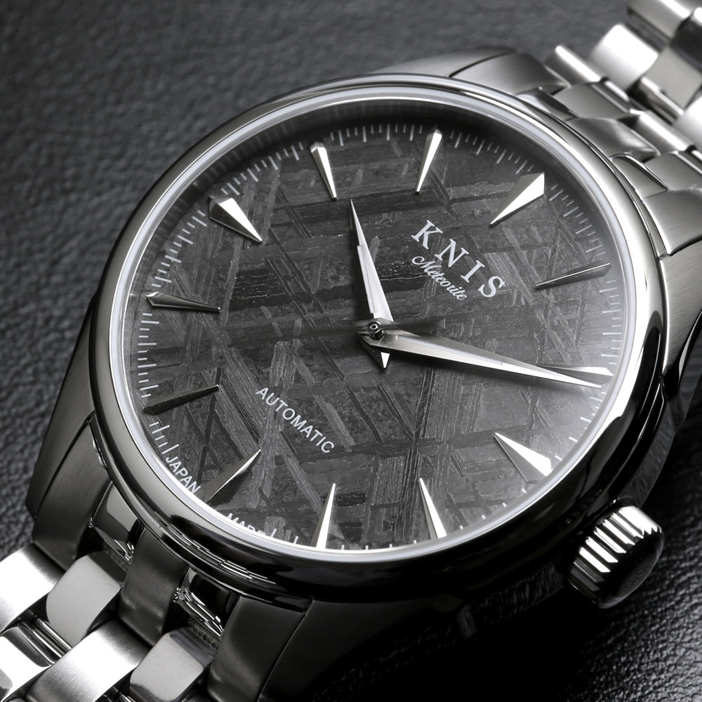 KNIS Meteorite Made in Japan Automatic Watch Men's Silver KN001-MT
