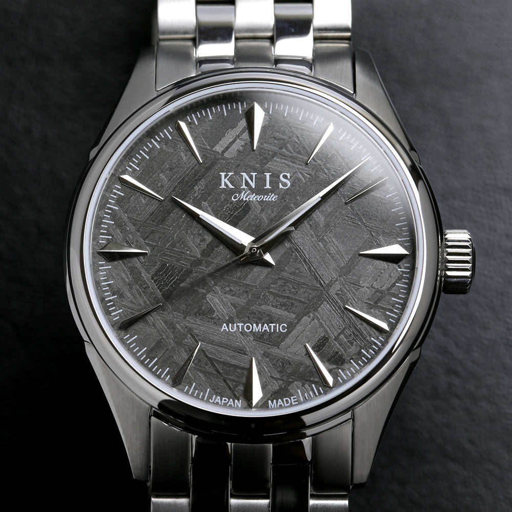 KNIS Meteorite Made in Japan Automatic Watch Men's Silver KN001-MT