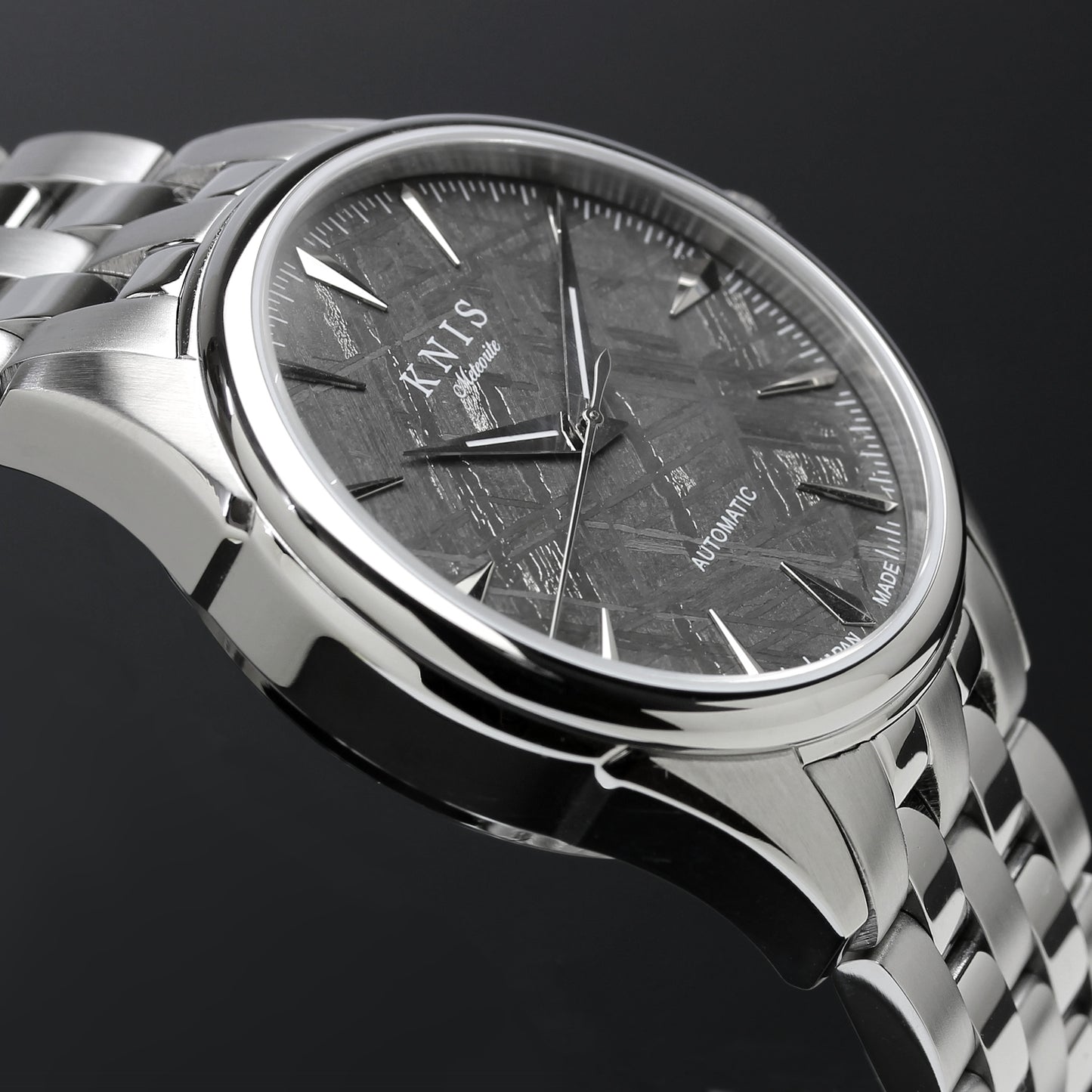 KNIS Meteorite Made in Japan Automatic Watch Men's Silver KN001-MT