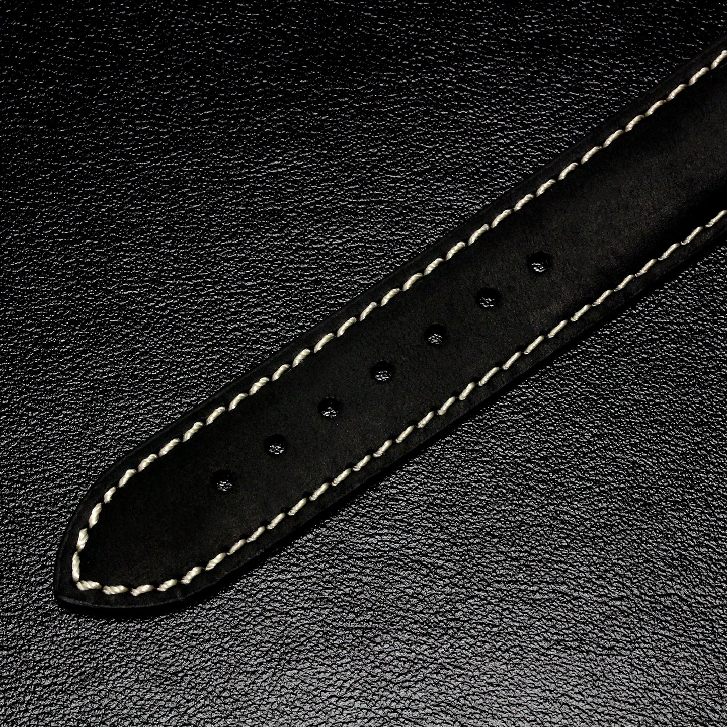 KNIS 替えベルト 本牛革 イタリアンレザーベルト ストラップ 20mm ブラック