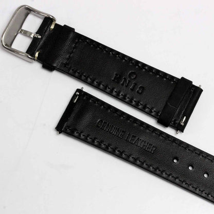 KNIS 替えベルト 本牛革 イタリアンレザーベルト ストラップ 20mm ブラック