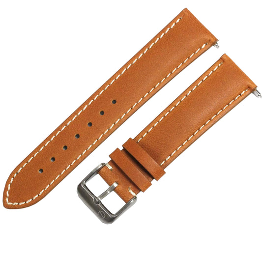 KNIS 20mm Italian Leather Watch Strap – Camel
