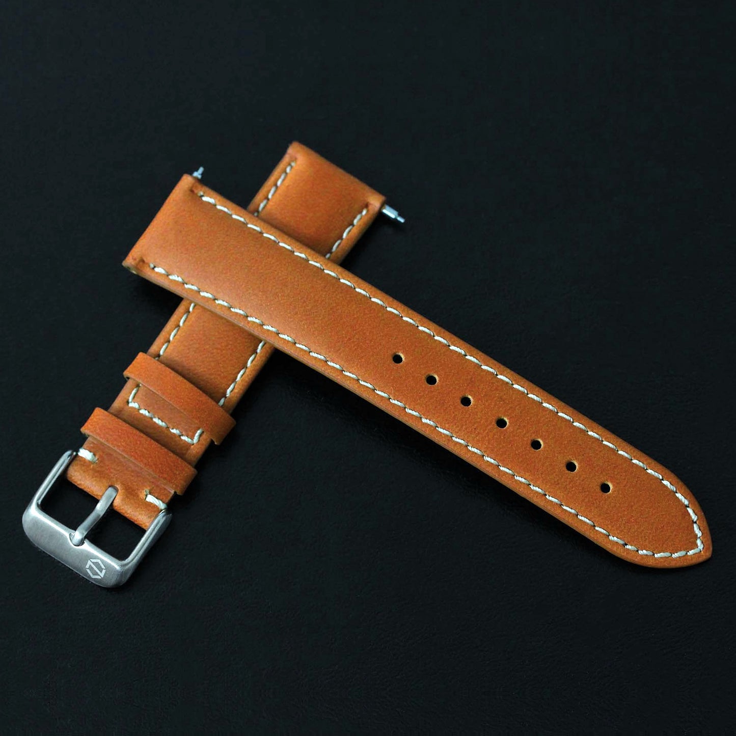 KNIS 20mm Italian Leather Watch Strap – Camel