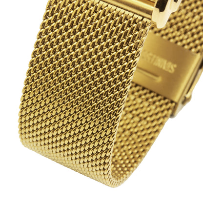 KNIS 18mm Stainless Steel Mesh Watch Strap – Gold