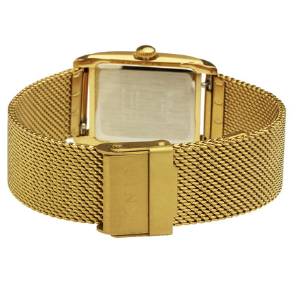 KNIS 18mm Stainless Steel Mesh Watch Strap – Gold