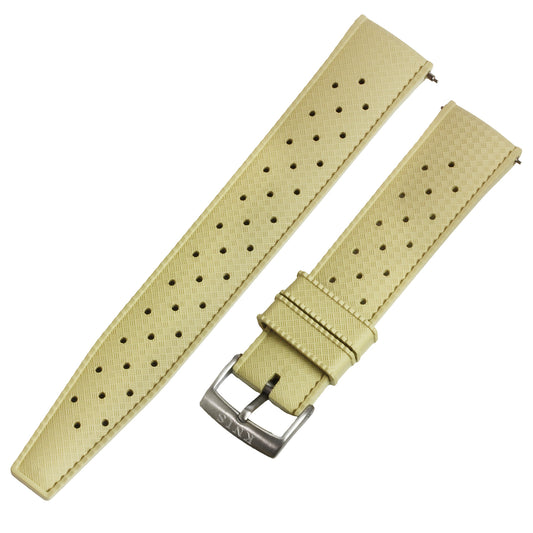 KNIS 20mm FKM Rubber Watch Strap – Ivory