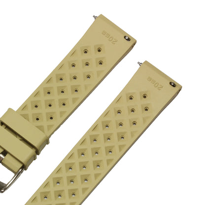 KNIS 20mm FKM Rubber Watch Strap – Ivory