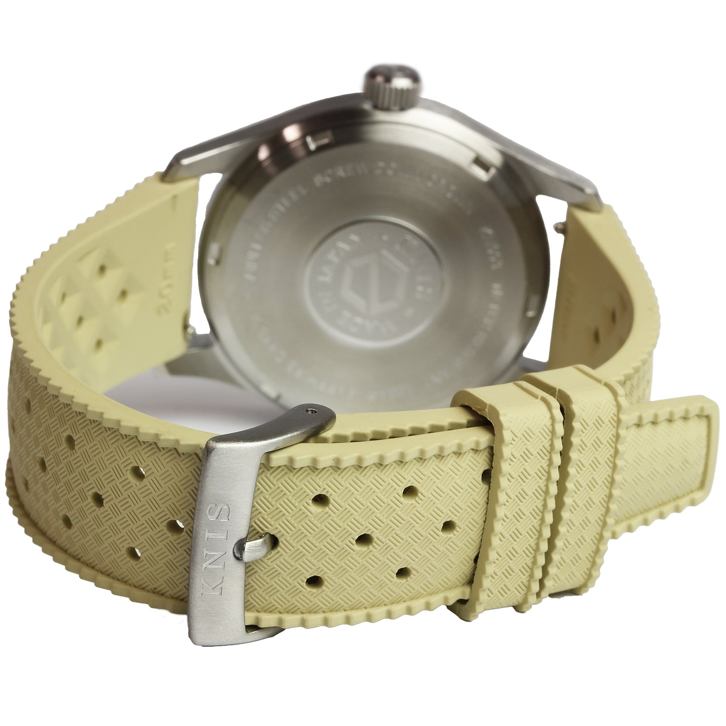 KNIS 20mm FKM Rubber Watch Strap – Ivory