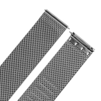 KNIS 18mm Stainless Steel Mesh Watch Strap – Silver