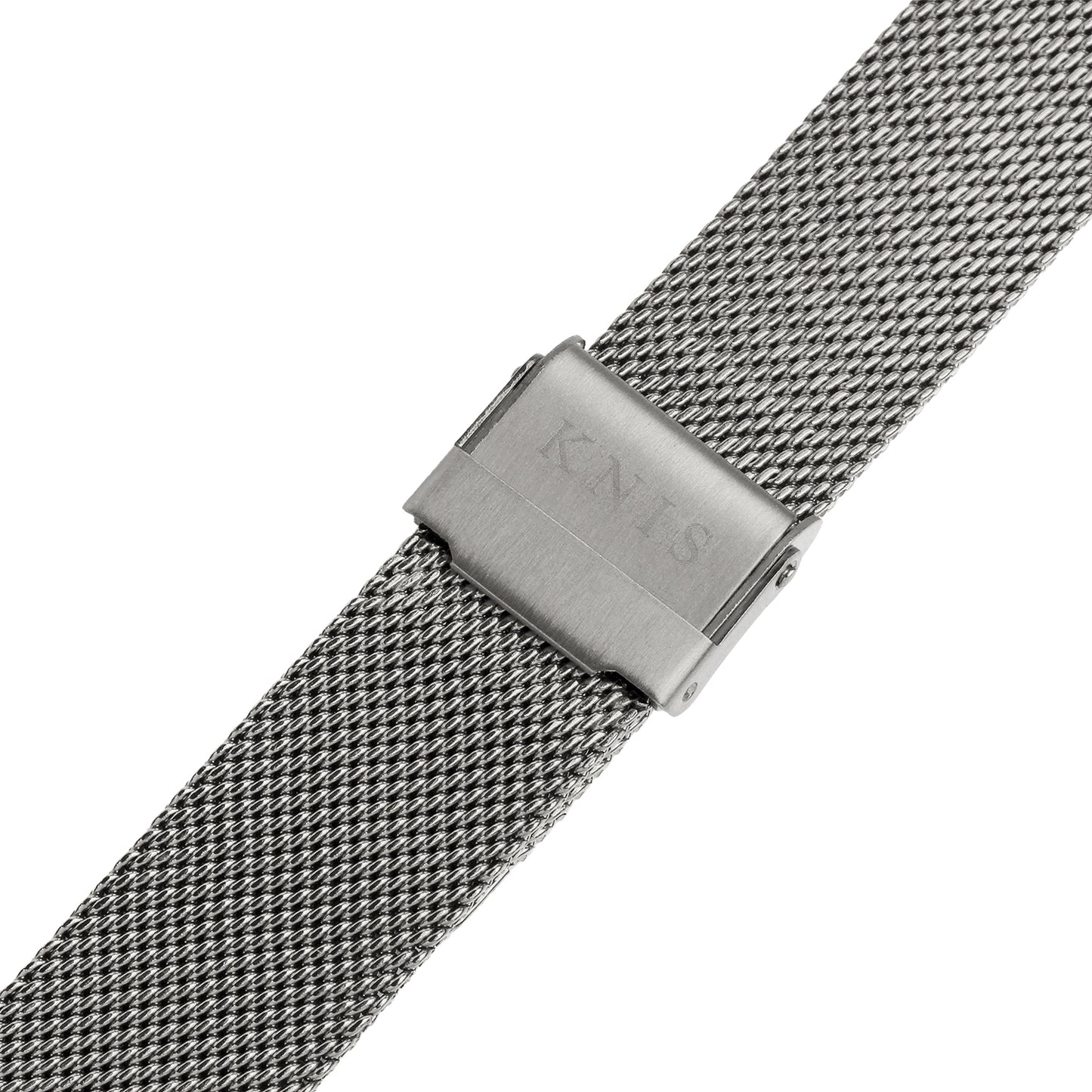 KNIS 18mm Stainless Steel Mesh Watch Strap – Silver