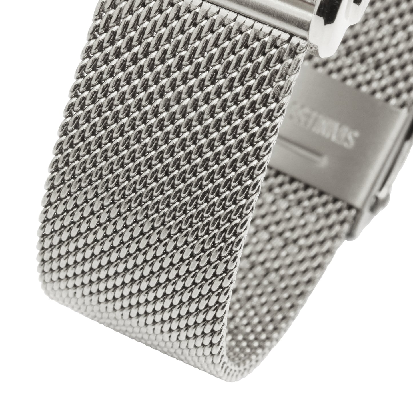 KNIS 18mm Stainless Steel Mesh Watch Strap – Silver