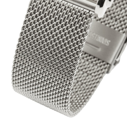 KNIS 18mm Stainless Steel Mesh Watch Strap – Silver