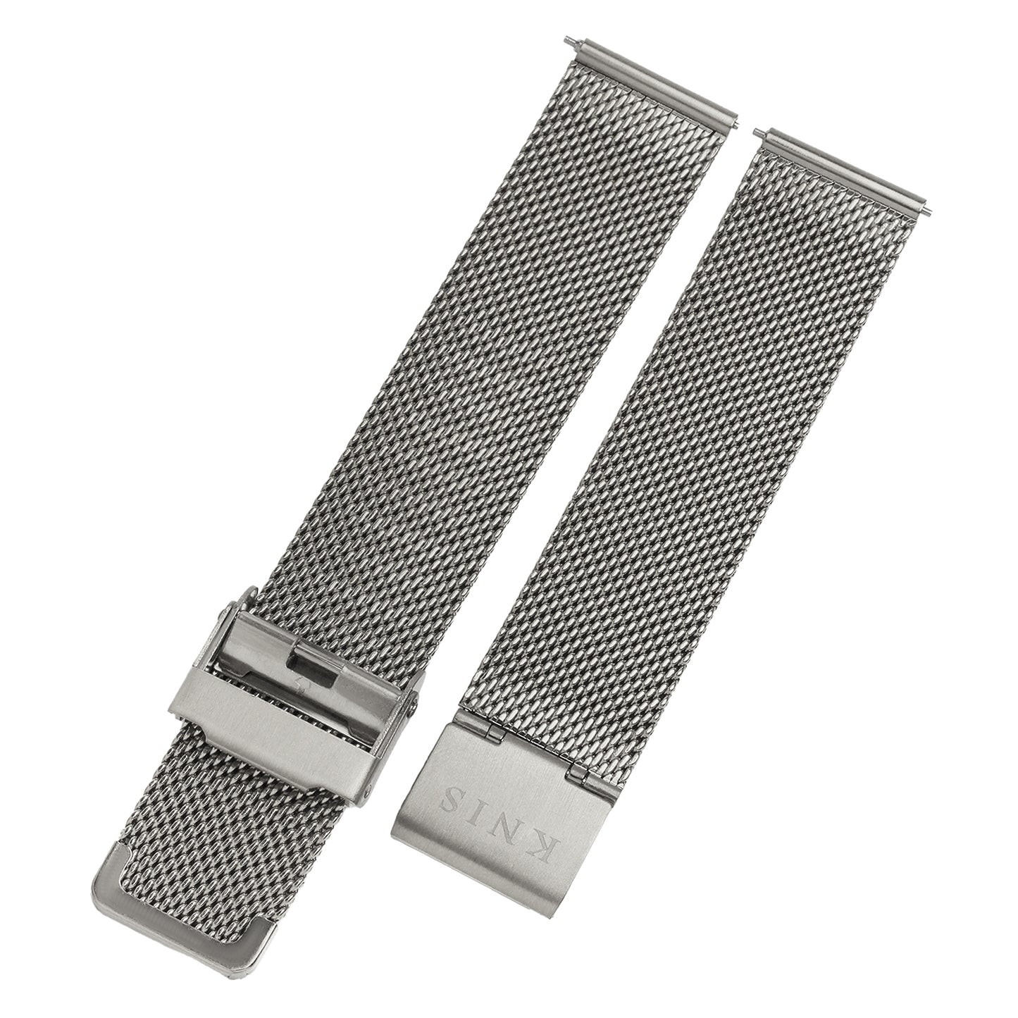 KNIS 18mm Stainless Steel Mesh Watch Strap – Silver
