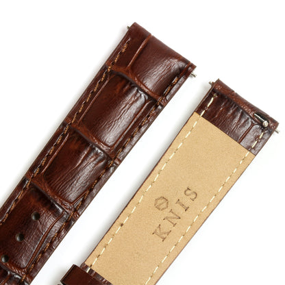 KNIS 18mm Leather Strap – Brown