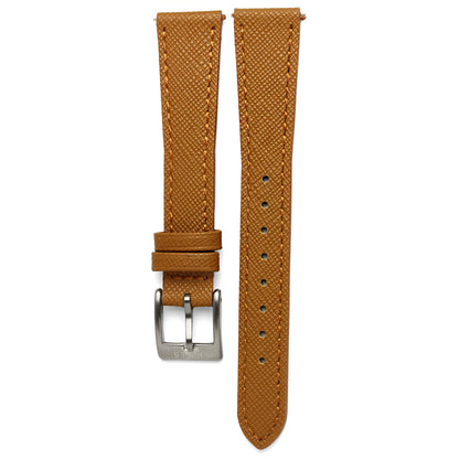 KNIS 18mm Saffiano Leather Strap – Camel