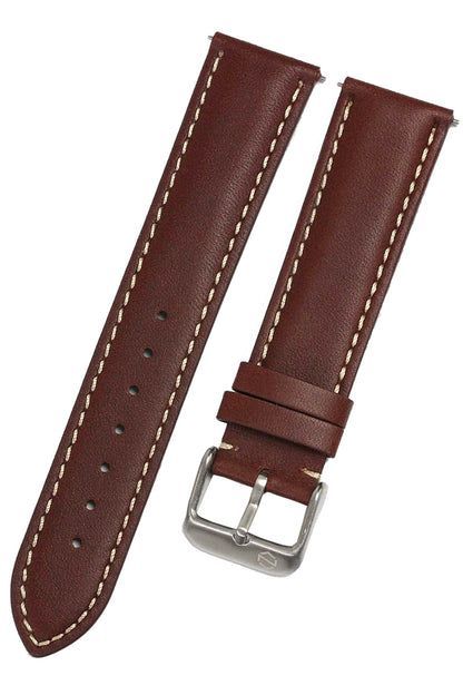 KNIS 20mm Italian Leather Watch Strap – Brown