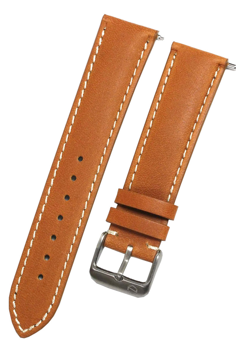 KNIS 20mm Italian Leather Watch Strap – Camel