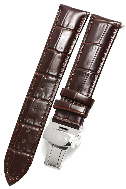 KNIS Leather Strap D-Buckle 20mm Brown 