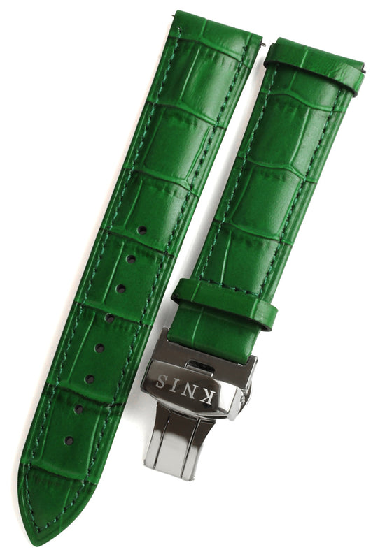 KNIS Leather Strap D-Buckle 20mm Green
