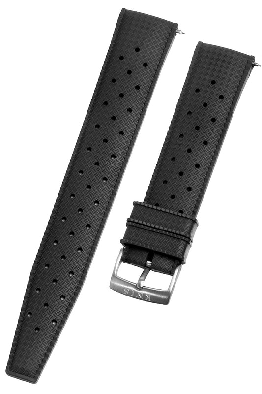 KNIS 20mm FKM Rubber Watch Strap – Black