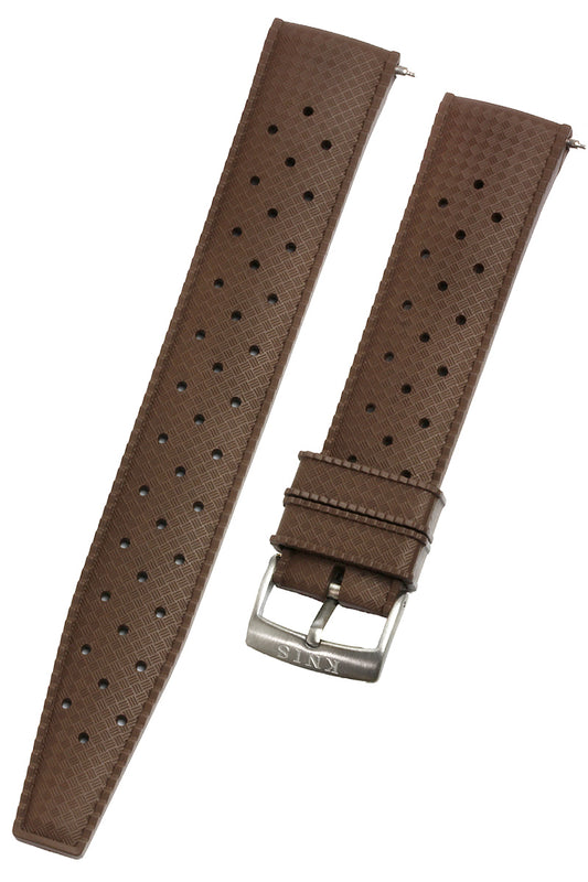 KNIS 20mm FKM Rubber Watch Strap – Brown