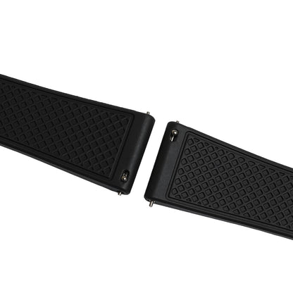 KNIS 20mm FKM Rubber Watch Strap – Grid texture Black RB02