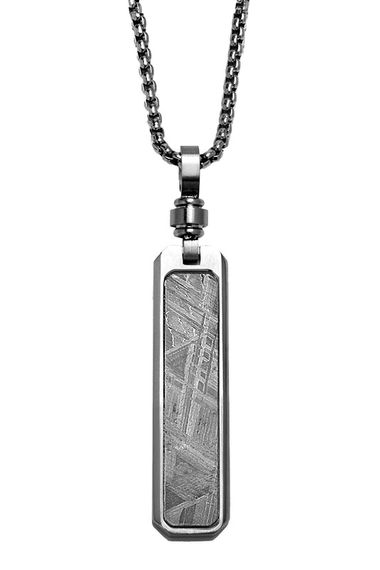 KNIS Meteorite Necklace Stainless Steel Plate Silver KN-NC002-SV