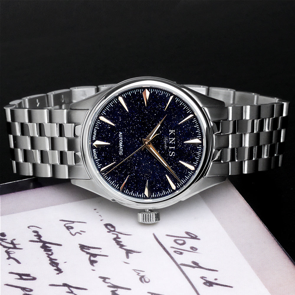 KNIS Automatic Aventurine Dial Made in Japan Silver Rose Gold KN001-AVRG
