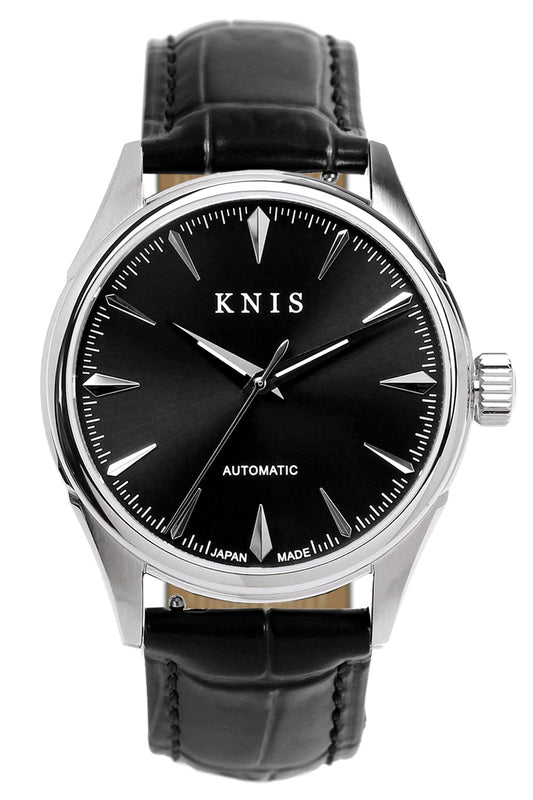 KNIS Automatic Sunray Dial Black Leather KN001-BKBKLE 