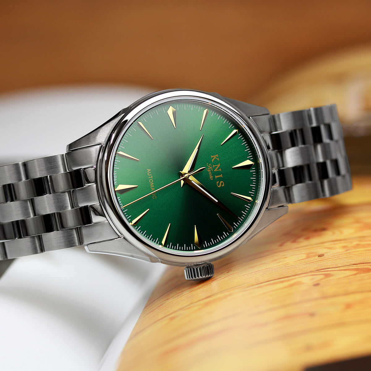 KNIS 自動巻き サンレイダイアル グリーン KN001-GR