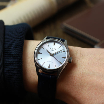 KNIS Automatic Sunray Dial Ice Blue Leather KN001-IBLBLLE 